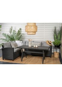 Dining-Loungeset Bentwood ca. 173x227 cm Schwarz