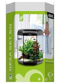 AQUAEL Hexa-starterset 60L Black LED