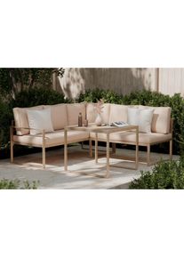 Ambia Garden Dining-Loungeset, Beige, Metall, Kunststoff, einzeln stellbar, 182x176 cm, Gartenm&ouml;bel, Gartengarnituren, Gartenm&ouml;bel-Sets