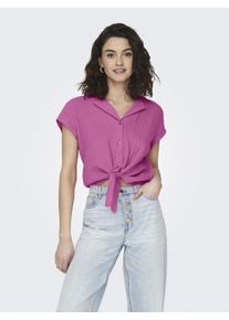 Kurzarmbluse Only "ONLTHYRA LIFE CAPSLEEVE SHIRT WVN", Damen, Gr. XS (34), rot (strawberry moon), Web, Obermaterial: 100% Baumwolle, unifarben, regular fit kurz, V-Ausschnitt, Blusen Kurzarmbluse, Baumwolle, regular fit