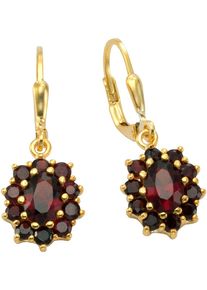 Paar Ohrh&auml;nger Firetti "Schmuck Geschenk, Ohrringe Entourage Royal, Silber 925", gold (gelbgoldfarben, rot, rot), Ohrringe, Damen, Silber 925 (Sterlingsilber), Paar Ohrh&auml;nger, mit Granat