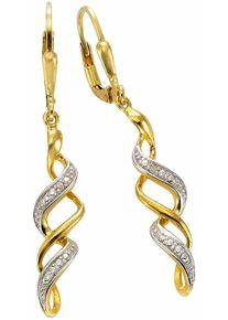 Paar Ohrh&auml;nger Firetti "Schmuck Geschenk Silber 925 Ohrschmuck Patenrbrisur", silber (silber, 925, goldfarben), Ohrringe, Damen, Diamanten Silber 925 (Sterlingsilber), Diamanten, Silber 925 (Sterlingsilber), Paar Ohrh&auml;nger, mit Diamant