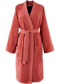 Bademantel Lacoste "LDEFILE" Gr. M, sierra, M, Baumwolle, Hausm&auml;ntel, Bademantel, Mit Logo-Stickerei auf der R&uuml;ckseite, aus 100% Baumwolle