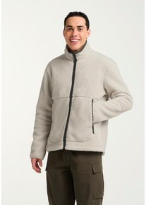 Fleecejacke Jack Wolfskin "STONE LITE JKT M", Herren, Gr. S (48), beige (palesand), Obermaterial: 100% Polyester. Futter: 100% Polyester, Jacken Fleecejacke