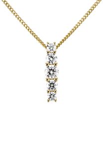 Kettenanh&auml;nger Firetti "Schmuck Geschenk Gold 333 Halsschmuck Anh&auml;nger f&uuml;r Halskette", gold (gelbgoldfarben, kristallwei&szlig;, kristallwei&szlig;), Schmuckanh&auml;nger, Damen, Gelbgold 333, 0,55 g, Kettenanh&auml;nger, mit Zirkonia (synth.)