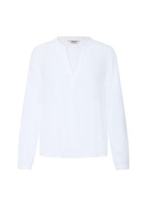 Langarmbluse oxmo "Langarmbluse OXNIlla", Damen, Gr. 38, wei&szlig; (hellwei&szlig;), Obermaterial: 100% Viskose LENZING ECOVERO CV LenzEcov., Blusen Langarmbluse