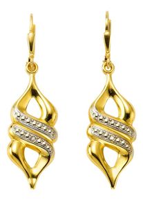 Paar Ohrh&auml;nger Firetti "Schmuck Geschenk Gold 333 Ohrschmuck Patentbrisur", gold (gelbgoldfarben, wei&szlig;goldfarben), Ohrringe, Damen, 0,01 P3 = leicht erkennbare Einschl&uuml;sse, Diamanten Gelbgold 333, Diamanten, Gelbgold 333, Paar Ohrh&auml;nger, mit Diamant