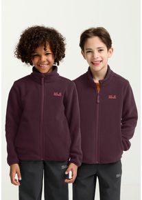 Fleecejacke Jack Wolfskin "VERTIGO FLEECE JKT K", Kinder, Gr. 128, amaranth, Oberstoff: 100% POLYESTER. Futter 1: 100% POLYESTER, Jacken Fleecejacke
