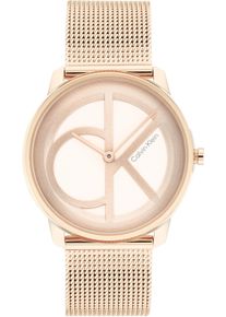 Quarzuhr Calvin Klein "CK ICONIC 35 mm", rosa (ros&eacute;goldfarben), Armbanduhren, Damen, Quarzuhr, Armbanduhr, Damenuhr, Mineralglas, Edelstahlarmband