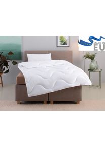 Microfaserbettdecke + Microfaserkissen OTTO HOME "Mailo, Bettdecke 135x200 cm, 155x220 cm", wei&szlig;, B/L: 135cm x 200cm Anzahl Teile 1, B/L: 40cm x 80cm Anzahl Teile 1, Art Bezug: Microfaser Bezug F&uuml;llung: Polyester, normal, Bezug: 100% Polyester. F&uuml;llung: 100% Polyester, Bettwaren-Sets, Microfaserbettdecke + Microfaserkissen, 2-tlg., Set mit Kissen 80x80 cm, Sommer, Winter