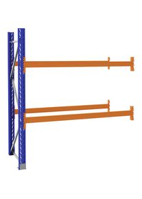 Palettenregal aus Stahl, blau/orange, HxBxT 2100 x 1925 x 900 mm, Anbauregal eurokraft pro
