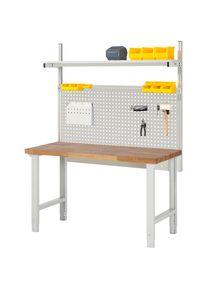 eurokraft pro Werkbank met systeemopbouw serie 7000, met systeemopbouw 1, B x D 1500 x 700 mm