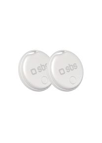 SBS Track My Circle locator compatible with Apple Find My set of 2 - white