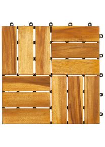 Ambia Garden Terrassenfliese, Braun, Akaziefarben, Holz, Kunststoff, Akazie, massiv, 30x2.4x30 cm, FSC 100%, witterungsbest&auml;ndig, UV-best&auml;ndig, Teppiche und B&ouml;den, Terrassenb&ouml;den & Balkonb&ouml;den, Terrassenfliesen