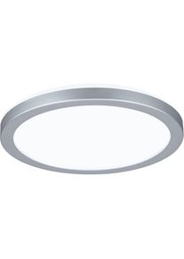 Paulmann LED Panel "Atria Shine IP44 rund 190mm 11,2W 850lm 4000K", grau (chromfarben), 1, &Oslash; 19cm H: 2,8cm, 1 Stk., Leuchten, Backlight, LED Panel