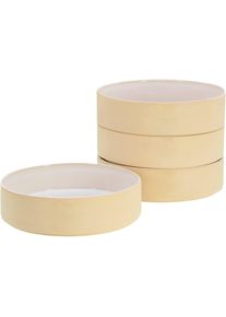 Schale Creatable "Futuro", beige (sand, wei&szlig;), H:5cm &Oslash;:19cm, Steinzeug, Sch&uuml;sseln, Schale, Pastabowl, Salatschale, Servierschale, Snackschale, &Oslash; 19 cm