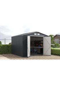 Ger&auml;tehaus Konifera "Gartenhaus Toledo", grau (anthrazit, beige), Metall, Ger&auml;teh&auml;user, Ger&auml;tehaus, wetterfest und langlebig, nahezu wartungsfrei, Topseller