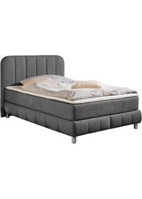 Boxbett Home Affaire, anthrazit, B:147cm L:207cm, Komplettbetten, Boxbett, Boxbett, inkl. Topper