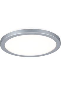 Paulmann LED Panel "Atria Shine IP44 rund 190mm 11,2W 850lm 3000K", grau (chromfarben), 1, &Oslash; 19cm H: 3cm, 1 Stk., Leuchten, Backlight, LED Panel