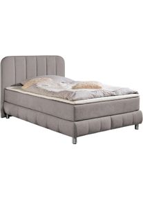 Boxbett Home Affaire, grau, B:147cm L:207cm, Komplettbetten, Boxbett, Boxbett, inkl. Topper