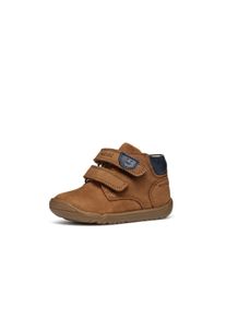 Lauflernschuh Geox "B MACCHIA BOY", Jungen, Gr. 22, braun, Leder, Schuhe Lauflernschuh, Babyschuh mit Klettverschluss, Gr&ouml;&szlig;enschablone zum Download