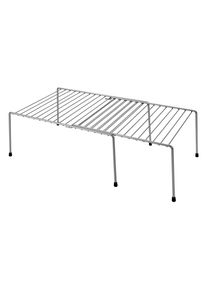 K&uuml;chenregal Metaltex "Adapto", silber (silberfarben), B:57cm H:15cm T:24cm, Metall, Regale, K&uuml;chenregal, Schrankeinsatz, ausziehbar von 33 cm bis 57 cm