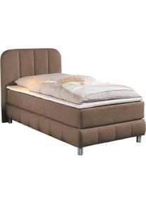 Boxbett Home Affaire, hellbraun, B:107cm L:207cm, Komplettbetten, Boxbett, Boxbett, inkl. Topper