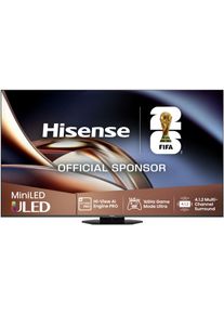 HISENSE QLED Mini LED-Fernseher "75U8Q", Energieeffizienz: D, schwarz, 75 &Prime;, Fernseher, 4K UHD MiniLED Smart TV, QLED Mini LED-Fernseher