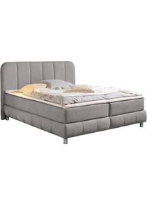 Boxbett Home Affaire, grau, B:167cm L:207cm, Komplettbetten, Boxbett, Boxbett, inkl. Topper