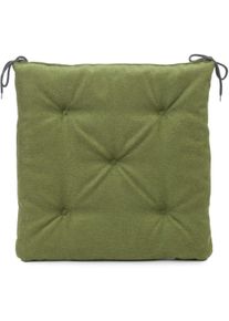 G&ouml;zze Sitzauflage G&Ouml;ZZE "Darco Uni" Gr. 1, gr&uuml;n, B:40cm H:4cm T:40cm, Polyester, Polsterauflagen, Sitzauflage, 1 St&uuml;ck, Ma&szlig;e: 40 x 40 x 4 cm, mit F&uuml;llung, mit Bindeb&auml;ndern