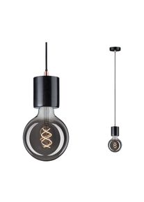 Paulmann Pendelleuchte "Neordic Nordin max. 1x60W Schwarz 230V Marmor", schwarz (schwarz, schwarz), 1, &Oslash; 10cm, 1 Stk., Leuchten, E27, Pendelleuchte