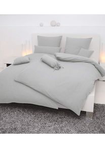 Kissenbezug Janine "PIANO 0125 31 80x80", grau, B:15cm L:40cm, Mako-Soft-Seersucker, Seersucker, Kissenbez&uuml;ge, Kissenbezug, mit Rei&szlig;verschluss