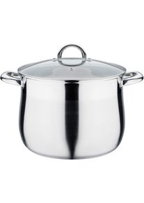 Suppentopf GSW "Jumbotopf", silber (silberfarben), H:21cm &Oslash;:26cm, T&ouml;pfe, Suppentopf, Induktion