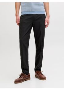 Jack & Jones Anzughose JACK & JONES "JPRBLAMARTIN TROUSER CO01", Herren, Gr. 50, N-Gr, schwarz (schwarz fit:slim fit), Web, Obermaterial: 71% Polyester, 22% Viskose, 7% Elasthan, unifarben, slim fit lang, Hosen Anzughose, Materialmix, slim fit