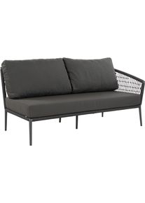 Sitzbank Musterring "Freilicht Anreihsofa", schwarz, grau, anthrazit, B:164cm H:75cm T:85cm, Aluminium, Stoff, Sitzb&auml;nke, Sitzbank, Sitzh&ouml;he von 42 cm kombiniert mit komfortabler Gurtfederung
