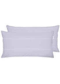 Kissenbezug Tom Tailor HOME "Bold Check", lila (softlila, mossgr&uuml;n, sanftes wei&szlig;), B:40cm L:80cm, Renforc&eacute;, Obermaterial: 100% Baumwolle, Kissenbez&uuml;ge, Kissenbezug, in Soft-Renforc&eacute; Qualit&auml;t