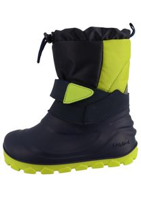 Barfu&szlig;schuh Lurchi "Jan Barefoot", Jungen, Gr. 28, gr&uuml;n (navy, neongr&uuml;n), Lederimitat, Textil, Schuhe Barfu&szlig;schuh, Barfu&szlig;schuh, Klettboots mit Warmfutter, Gr&ouml;&szlig;enschablone zum Download