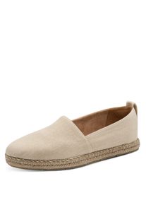 Espadrille Tamaris, Damen, Gr. 40, beige, Textil, unifarben, Schuhe Espadrille, Sommerschuh, Slipper, Schlupfschuh mit Juterahmen am Plateau