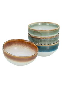 Schale Creatable "Cascade, Buddha Bowl 17,5 cm 4-tlg", bunt, H:8,5cm &Oslash;:17,5cm, Steinzeug, Sch&uuml;sseln, Schale, Rekativglasur, Healthy Food