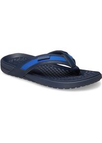 Zehentrenner Crocs "Yukon Sport Flip", Herren, Gr. 48, blau, navy, Lederimitat, Textil, Schuhe Zehentrenner, Sommerschuh, Badeschuh, Strandschuh mit leicht genoppter Innensohle