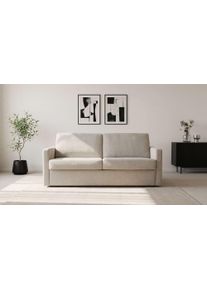 Schlafsofa Home Affaire "Goldpoint 162 cm, Dauerschl&auml;fer, Liegefl&auml;che 120/200cm", cream, B:162cm H:85cm T:100cm, 100% PES, Sofas, Schlafsofa, 2-Sitzer mit Dauerschl&auml;fer-Funktion, Bonell-Federkernmatratze
