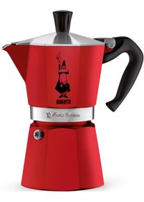 Espressokocher Bialetti "Moka Express", rot (aluminiumfarben, rot), 0,27 l, 6, Kaffeemaschinen, Espressokocher, Aluminium, in hochwertiger Lackierung, 1 Tasse