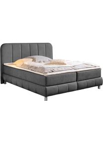 Boxbett Home Affaire, anthrazit, B:187cm L:207cm, Komplettbetten, Boxbett, Boxbett, inkl. Topper