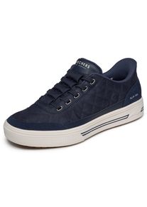 Slip-On Sneaker Skechers "ARCH FIT ARCADE", Herren, Gr. 40, navy, Lederimitat, Nylon, Veloursleder, gesteppt, Schuhe Slip-On Sneaker, Schn&uuml;rschuh, Freizeitschuh, Halbschuh mit modischer Steppung