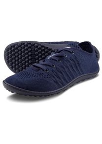 Barfu&szlig;schuh Leguano "GO", Damen, Gr. 44, blau, Textil, Schuhe Barfu&szlig;schuh, Schn&uuml;rschuh, Halbschuh, der das taktile Empfinden verst&auml;rkt
