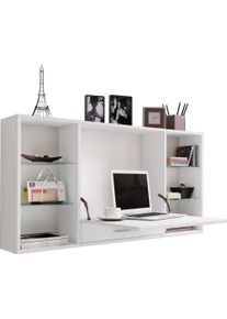 Schreibtisch Vcm "Holz H&auml;nge Schreibtisch Wandschreibtisch Teala", wei&szlig;, B:115cm T:20cm, Tische, Schreibtisch