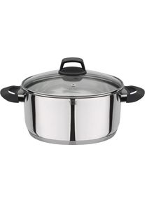 Bratentopf GSW "Como", silber (edelstahlfarben), H:11,5cm &Oslash;:24cm, T&ouml;pfe, Bratentopf, Induktion