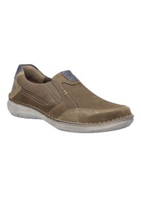 Slipper Josef Seibel "New Anvers 01", Herren, Gr. 47, sand, Leder, kontrastfarbene Details, used, Schuhe Slipper, Slip-on Sneaker, Bequemschuh, Komfortschuh in Weite K (=extraweit)
