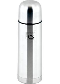 CS SOLINGEN Isolierflasche CARL SCHMIDT SOHN "Elstra", grau (edelstahl), 500ml, Edelstahl, Trinkflaschen, Isolierflasche, rostfreier Edelsgtahl, bruch- und sto&szlig;fest