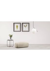 Polsterhocker Trendmanufaktur "Shawn elegant und bequem", beige (sand), B:100cm H:44cm T:50cm, 95% Polyester, 5% Polyacryl, Hocker, Polsterhocker, organische Form, mit hochwertigem Bezug